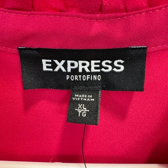 Express Pink Long Sleeve Blouse with Mandarin Collar - Picture 3 of 7